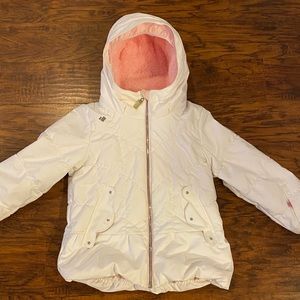 Girls White Obermeyer Margot SC Insulated Ski Jacket (Size 5)